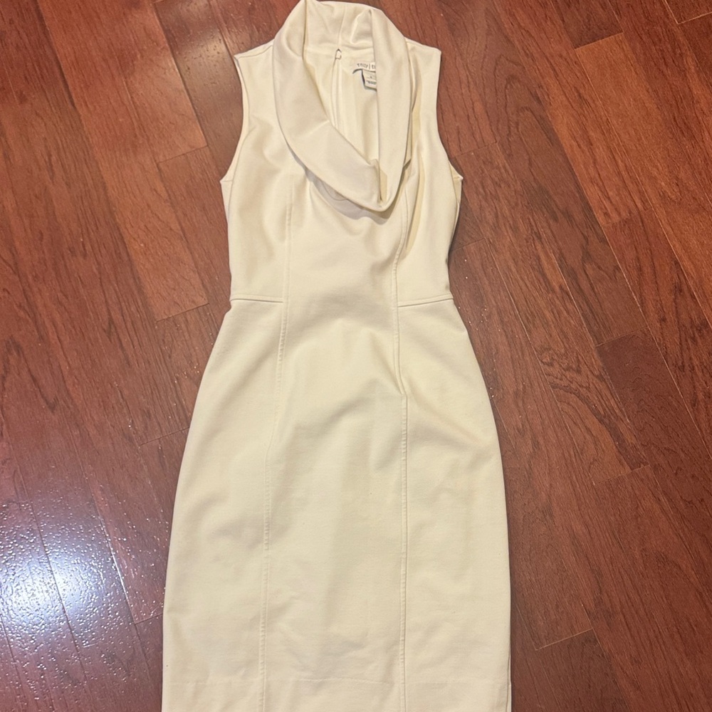 Ina Cream Sleeveless Cowl Neck Midi Dress